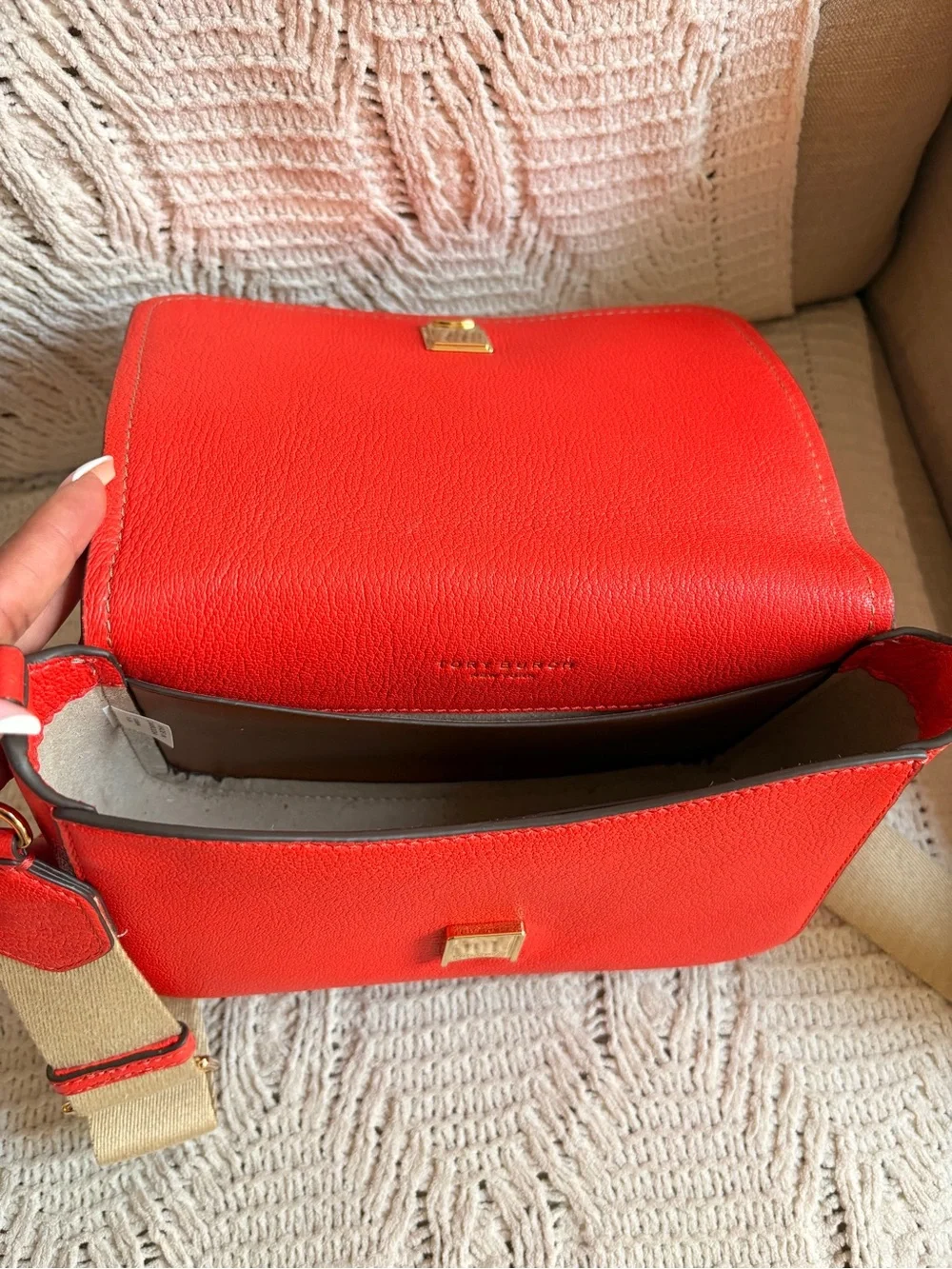 Tory Burch compact red